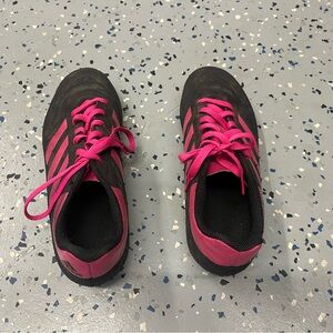 Adidas Kids Black and Pink Cleats